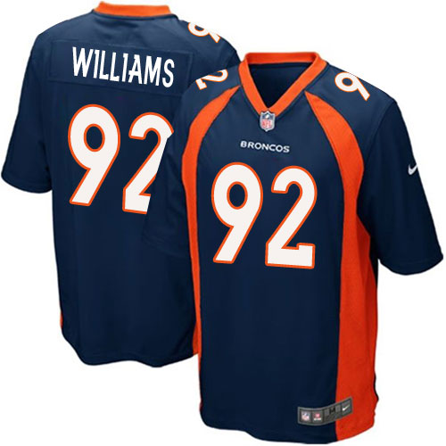 Men's Game Sylvester Williams Nike Jersey Navy Blue Alternate - #92 NFL Denver Broncos